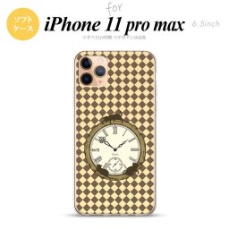 iPhone11ProMax iPhone11pro max スマホケース ソフトケース 時計 チェック ベージュ メンズ レディース nk-i11pm-tp1222