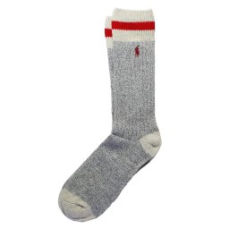 ポロラルフローレン：RAGG HIKER BOOT ソックス (グレー)[ソックス/ 男性下着/ メンズインナー/人気ブランド/おすすめギフト/誕生日プレゼント/メンズファッション]