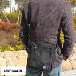 ミニショルダーバッグ メンズ ポリエスター 縦型 ANDY HAWARD