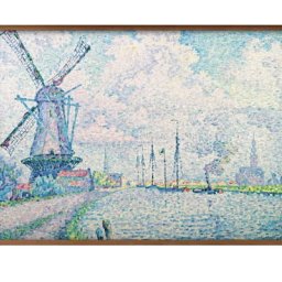 ポール シニャック オーヴェルシーの運河 A3 サイズ ポスター アート おしゃれ 絵画 インテリア 北欧 イラスト マット紙 艶消し アートパネル 額 フレーム デザイン 壁掛け ギフト 新築祝い ディスプレイ 引越し祝い　新生活　空間デザイン 