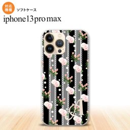 iPhone13ProMax iPhone13 Pro Max ケース ソフトケース 花柄 バラ レース 黒 +アルファベット iPhone13 プロ マックス 6.7インチ おしゃれ かわいい メンズ レディース キッズ デザインたくさん nk-i13pm-tp259i