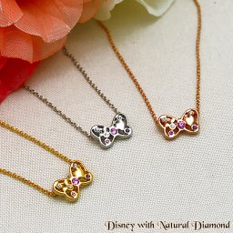 【アクセ箱付】ディズニーネックレス スワロフスキー 24金仕上げ 金属アレルギー対応済 天然ダイヤモンド プチミッキー ペンダント SWAROVSKI 大人ディズニー グッズ 大人向け コラボ ミッキー お土産 限定 子供 キッズ 女性 レディーズ プリンセス