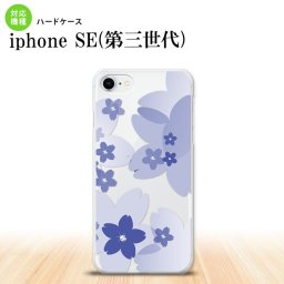 iPhoneSE 3 iPhoneSE 3 スマホケース ハードケース 花柄 サクラ B 青 メンズ レディース nk-ise3-059