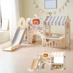 大型遊具 室内 滑り台 ゴール遊び 輪投げ 室内遊具 秘密基地 ブロックテーブル付き すべりだい バスケットゴール 収納スペース キッズパーク トンネル お店屋さんごっこ ジャングルジム 屋内 家庭用 子供 キッズ 男の子 女の子 誕生日 こどもの日 プレゼント クリスマス