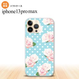 iPhone13ProMax iPhone13 Pro Max ケース ソフトケース バラ ドット 水色 iPhone13 プロ マックス 6.7インチ おしゃれ かわいい メンズ レディース キッズ デザインたくさん nk-i13pm-tp787
