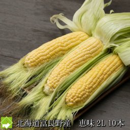 生で食べれるトウモロコシ 北海道 富良野産 恵味（めぐみ） 10本入り　