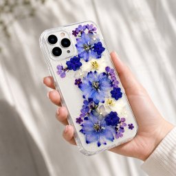 【ほぼ全機種対応スマホケース❁】押し花スマホケース NO.600（着日指定不可） 押し花＆レジン iPhone/Xperia/AQUOS/Galaxy他