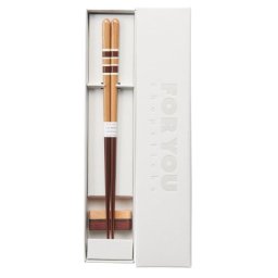 【ギフト対応無料】FOR YOU 天然木 箸・箸置 ギフトセット オリエント 日本製 made in Japan イシダ 箸ギフト ※送料無料(ポスト投函)