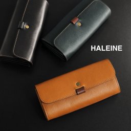 【名入れ 可能】HALEINE 日本製 牛革 かぶせ 財布 メンズ 長財布 本革 キャメル レッド ブラウン スモークブルー ブラック フラップ 誕生日 プレゼント ギフト 普段使い 卒業 記念品春財布  バレンタイン (07000223-mens-1r) クリスマス バレンタイン 父の日 アクスタポーチ 推し活ケース 定年退職 バレンタイン 成人祝い