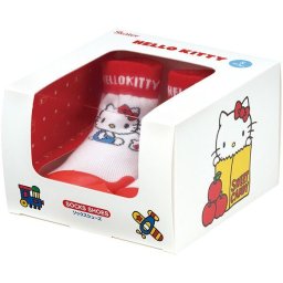 【ギフト対応無料】ハローキティ ソックスシューズ S (11.9cm) ギフトボックス入り スケーター 出産祝い 赤ちゃん お誕生日 0歳 1歳 ファーストシューズ ベビー靴下 ※送料無料(北海道・沖縄は除く)