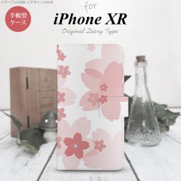 iPhoneXR iPhone XR 手帳型スマホケース カバー 花柄 サクラ ピンク  nk-004s-ipxr-dr058
