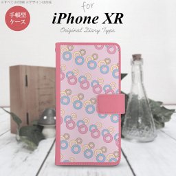 iPhoneXR iPhone XR 手帳型スマホケース カバー 丸 ピンク  nk-004s-ipxr-dr1664