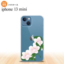 iPhone13mini iPhone13 mini ケース ソフトケース ハイビスカス B 白 iPhone ミニ 5.4インチ  おしゃれ かわいい メンズ レディース キッズ デザインたくさん nk-i13m-tp086