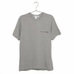 コムデギャルソン Tシャツ メンズ 半袖 CREW NECK LOGO S/S T-SHIRT クルーネック ロゴ S28121 GREY 5 ソリッドグレー＋ブラック