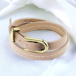 フルラ ブレスレット レディース ブランド BUCKLE BRACELET エコレザー FJ0411BTU ピンクベージュ ゴールド アクセサリー