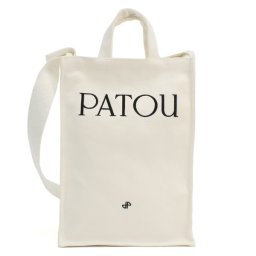 パトゥ PATOU ハンドバッグ ショルダーバッグ ヴァーティカル 2WAY ショルダー ロゴ ブランド AC0620076 001W ホワイト