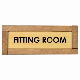 試着室 Fitting Room 木枠付き 木製プレート Dタイプ サインプレート ドアプレート 長方形 おしゃれ かっこいい かわいい シンプル ナチュラル ブラウン トイレ 貼付タイプ 北欧風 レストラン 個人用 自宅 インテリア コーデ 商業施設 企業用 カフェ