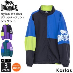 LONSDALE ロンズデール ナイロンジャケット ジップアップ メンズ レディース ブランド セットアップ対応可 裏起毛 保温 あったか ライトアウター トレーニング リフレクタープリント ロゴ 大きいサイズ ゆったり ブランド カジュアル おしゃれ シンプル かっこいい 秋 冬 敬老の日 プレゼント ギフト