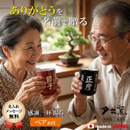 【送料無料】 感謝一杯湯呑みペア  SB133