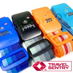 TSAロック　スーツケースベルト　TSAロック搭載のワンタッチスーツケースベルト　TSAロックベルト　カラフル シンプル