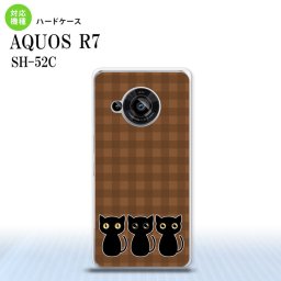 SH-52C AQUOS R7 スマホケース 背面ケース ハードケース 猫 イラスト 茶 2022年 7月発売 nk-r7-1139