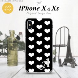 【iPhoneX】【スマホケース/スマホカバー】【アイフォンX】iPhoneX スマホケース ケース アイフォンX イニシャル ハート 白×黒 nk-ipx-tp119ini【メール便送料無料】