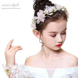 ヘアアクセサリー 髪飾り 子供 ハンドメイド ブレスレット 2点セット女の子 レディース 花 ピアノ 発表会 ちょうちょ 手作り クリスタルビーズ ラインストーン パールビーズ ティアラ カチューシャ 結婚式 ブライダル ウエディング 写真撮影 プリンセス(HD20 SET2)