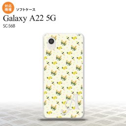 SC-56B Galaxy A22 スマホケース ソフトケース 花柄 バラ ドット 小 黄 +アルファベット メンズ レディース nk-a22-tp251i