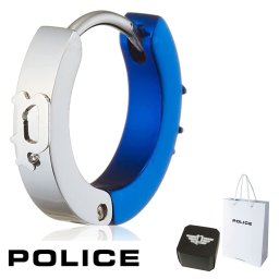 正規品 ポリス POLICE ピアス GE2102530 シングル 片耳 フープ UYUNI ウユニ ステンレス 316L サージカルステンレス リバーシブル シルバー ブルー メンズ レディース ユニセックス 男性 女性 ギフト プレゼント おすすめ 誕生日 クリスマス バレンタイン お祝い