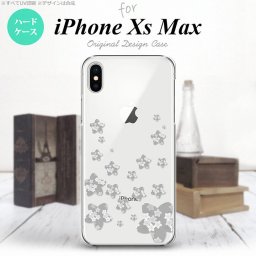 iPhoneXsMax iPhone XS Max スマホケース ハードケース 花柄 サクラ D クリア グレー メンズ レディース nk-ixm-187