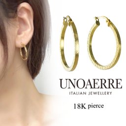ウノアエレ 18金 ピアス K18 18K レディース 母の日 フープピアス ゴールド 金 イタリア製 両耳ピアス おしゃれ シンプル プレゼント 贈り物 女性 親友 彼女 母 妻 誕生日 プレゼント 婚約 結婚記念日 成人式 19歳 20歳 ランキング お祝い 成人 卒業 入学