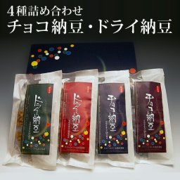 チョコ納豆・ドライ納豆4種詰合せセット グリーンパール納豆本舗 国産 宮城県産 スイーツ おやつ おつまみ 義理チョコ