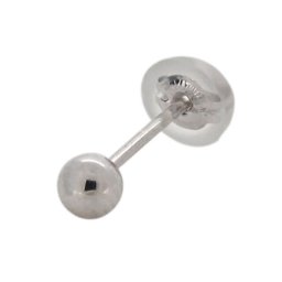ピアス メンズ シンプル 片耳 プラチナ 丸玉 3mm ボール スタッドピアス 1個 男性用 父の日 2024
