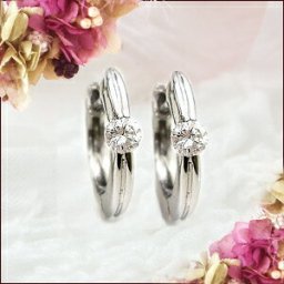 即日発送【完全無色透明Fカラー】【グレードup即日発送不可】【大特価】pt900【0.2ct】一粒ダイヤモンド フープピアス『Line Hoop』 ［SIクラス F～Dカラー 無色透明 GOOD～VERYGOOD］ハートアンドキューピット 中折れ シンプル ジュエリー 誕生日 記念日 母の日 ギフト【送料無料】    LP-433A