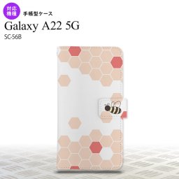 SC-56B Galaxy A22 手帳型スマホケース カバー ハニー クリア 赤  nk-004s-a22-dr1686