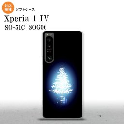 SO-51C SOG06 XPERIA 1 IV Xperia 1 IV スマホケース 背面ケースソフトケース ツリー 青 メンズ レディース nk-xp14-tp624