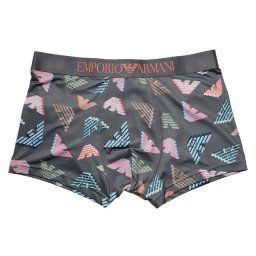 エンポリオアルマーニ：ALL OVER MICROFIBER ボクサーパンツ (グレー・シャ・イーグル)[ボクサーパンツ/ 男性下着/ メンズインナー/人気ブランド/おすすめギフト/誕生日プレゼント/メンズファッション]