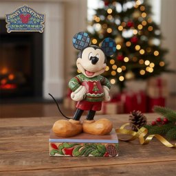 ミッキー クリスマスセーター 14cm クリスマス | ディズニー トラディションズ ジムショア グッズ フィギュア 人形 置物 彫刻 Jim Shore 正規輸入品
