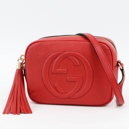 GUCCI(グッチ) 722319 A7M0G 6523 (308364 A7M0G 6523) ソーホー レザー スモール ディスコバッグ レザー Red 赤 レッド SOHO small leather disco bag ショルダーバッグ ポシェット 斜め掛け レディース ギフト プレゼント お祝い 誕生日 新品 ブランド
