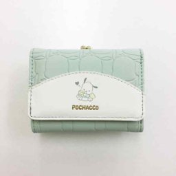 サンリオ ポチャッコ 口金財布 SR22-2 がま口 ミニ財布 三つ折り レディース コンパクト キャラクター 型押し かわいい ギフト プレゼント 小銭入れ