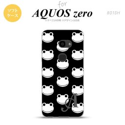 AQUOS zero アクオス ゼロ 801SH スマホケース カバー ソフトケース カエル・かえる （H） イニシャル 対応 nk-801sh-tp168i[スマホ,スマホケース,スマホカバー,ケース,カバー,ジャケット]