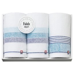 【ギフト対応無料】Fulufu SELECT フェイスタオル3P (F-90300) ※送料無料(北海道・沖縄は除く)