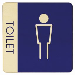 9x9cm トイレ 御手洗 TOILET トイレマーク H1 男 MENS ピクトサイン 木製ドアサイン ドアプレート インテリア 施設 案内