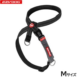 イージードッグ EZYDOG クロスチェックハーネス M ブラック ハーフチョーク しつけ トレーニング 反射 中型犬