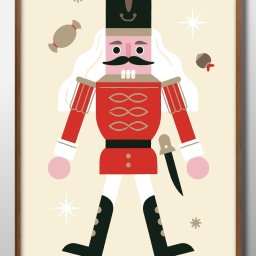 クリスマス サンタ 兵隊さん 北欧 A3 サイズ ポスター アート おしゃれ 絵画 インテリア 北欧 イラスト マット紙 艶消し アートパネル 額 フレーム デザイン 壁掛け ギフト 新築祝い ディスプレイ 引越し祝い　新生活　空間デザイン 
