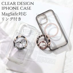 iphone ケース クリア リング付き iphone17 iphone16 iphone15 magsafe対応 マグセーフ リング ホルダー 大人可愛い ヒョウ柄 アニマル アイフォン 17 16 15 14 13 12 SE マグセーフ対応 スマホリング magsafe 17pro 16pro 15pro 13mini se3 スタンド レディース 送料無料