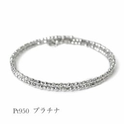プラチナ レディース ブレスレット プラチナ バングル キラキラ ミラーボール Pt950 プラチナ ブレスレット 形状記憶チタンワイヤー入り 形状記憶 コイル ブレスレット