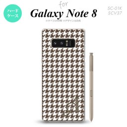 【SC01K】【スマホケース/スマホカバー】【ギャラクシー ノート8】SC01K スマホケース Galaxy Note8 ケース ギャラクシー ノート8 イニシャル 千鳥柄 茶白 nk-sc01k-911ini【メール便送料無料】