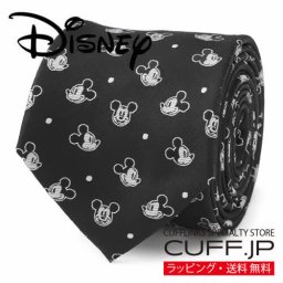 Disney ミッキー ドット 水玉 ブラック ネクタイ プレゼント ギフト父 彼氏 夫 結婚祝い 誕生日