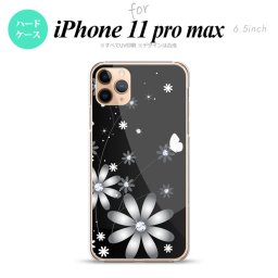 iPhone11ProMax iPhone11pro max スマホケース ハードケース 花柄 ガーベラ 黒 メンズ レディース nk-i11pm-065